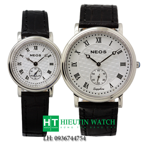 Đồng hồ đôi dây da Neos N30851M-SL01