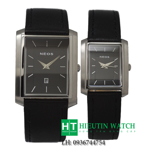 Đồng hồ đôi dây da Neos N30856-7A